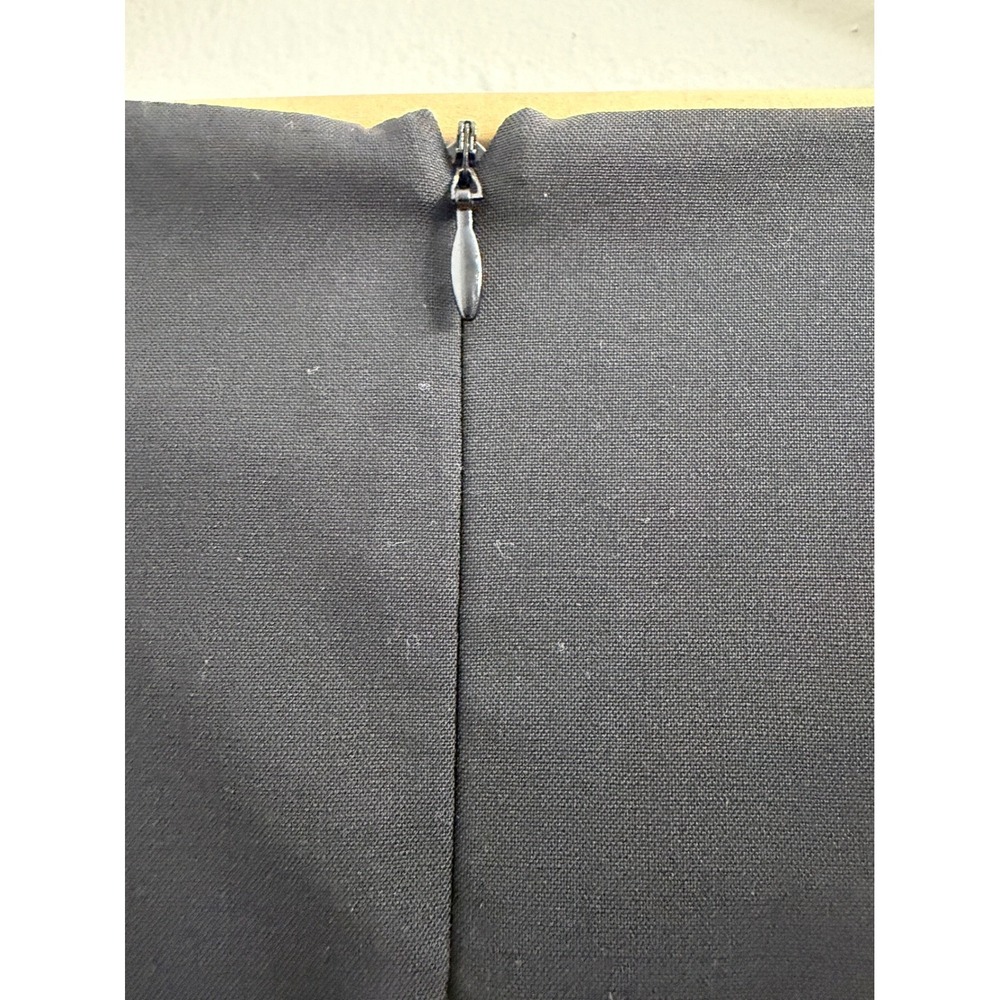 LaVia18‎ Piazza Sempione Black Virgin Wool V-Neck Sheath Dress Italy Size IT 48 - Picture 7 of 8